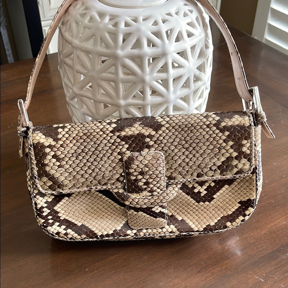 VINTAGE (REAL SNAKESKIN) SHOULDER BAG